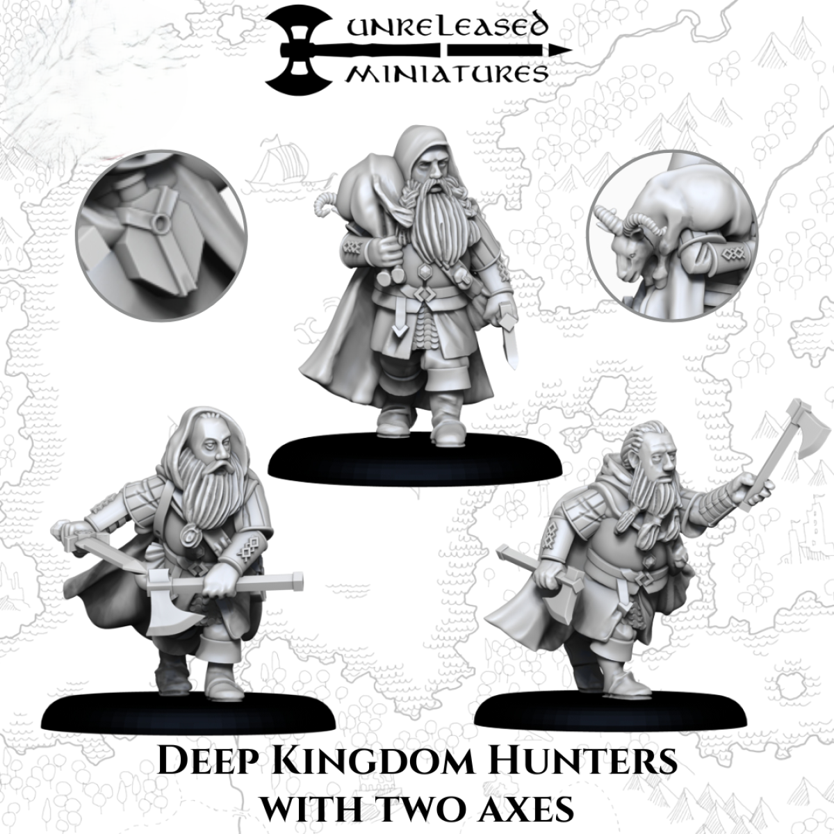 Deep Kingdom Jäger mit 2 Waffen